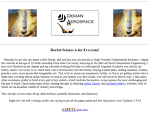 Tablet Screenshot of doranaerospace.com